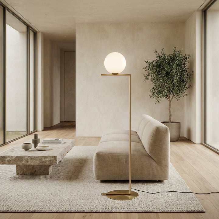 Modern Brass Ball Floor Lamp