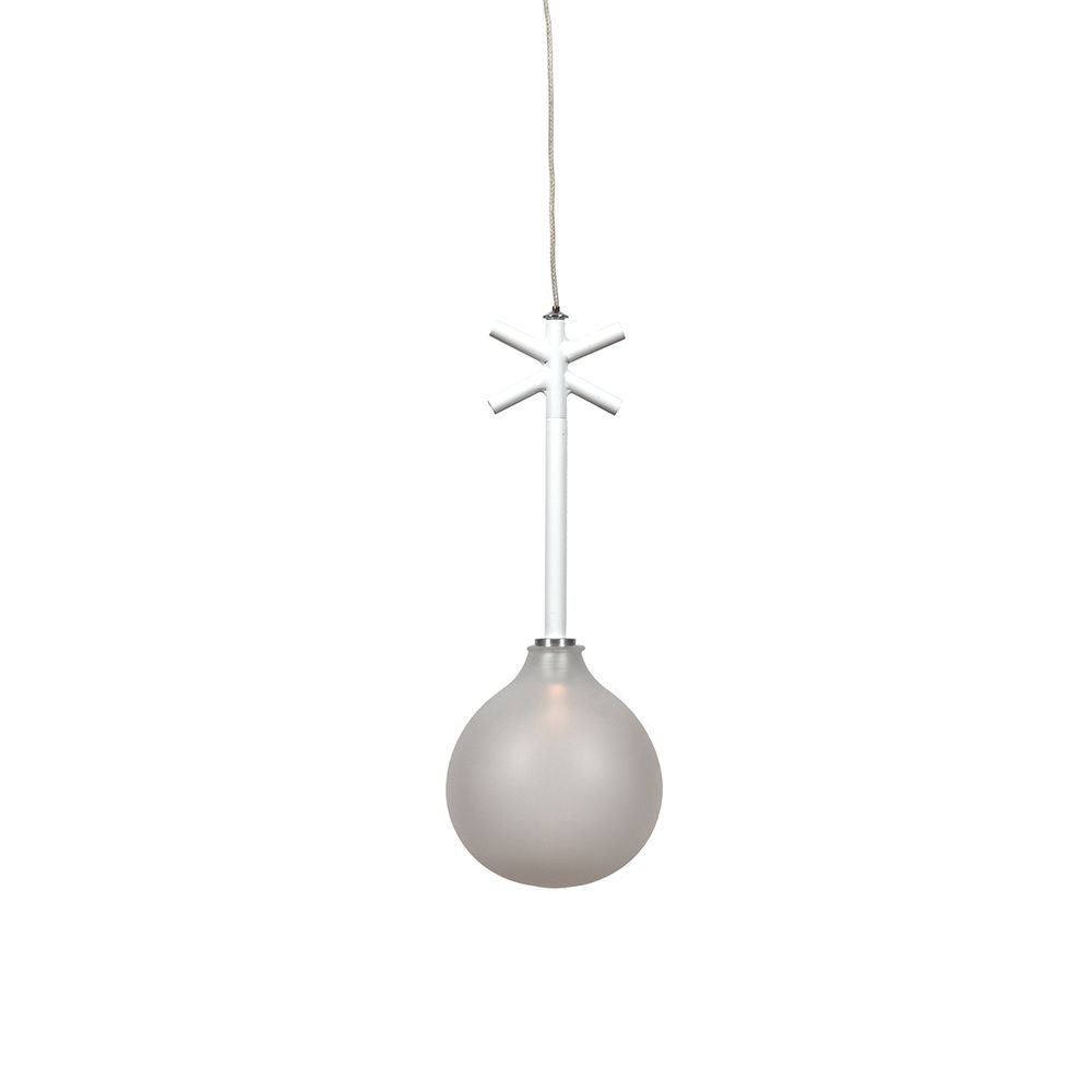 Flo Pendant Lamp with Frosted Glass Globe