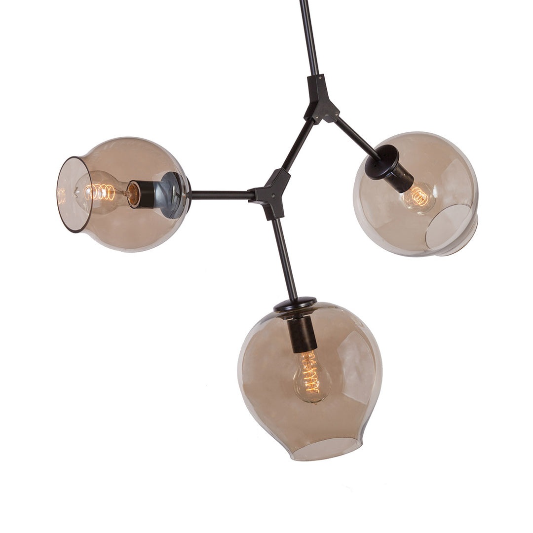 Concord Chandelier With Smoked Glass