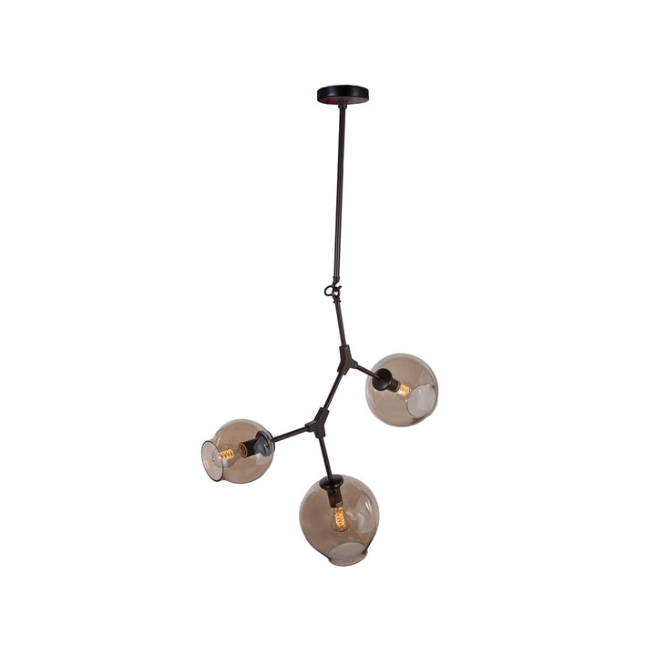 Concord Chandelier With Smoked Glass