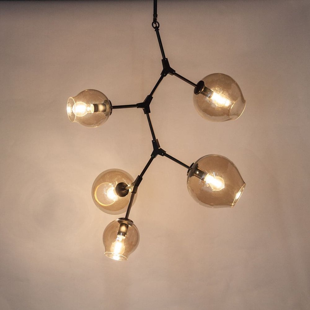 Concord Chandelier With Smoked Glass