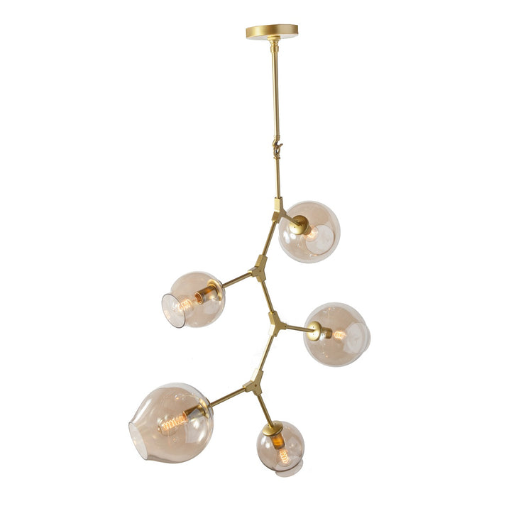 Concord Chandelier With Smoked Glass