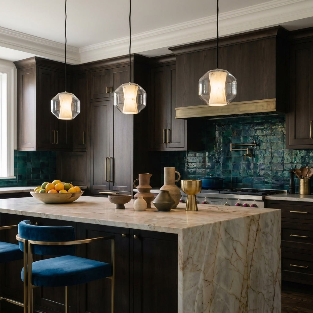 Grace Marble & Glass Pendant Lamp