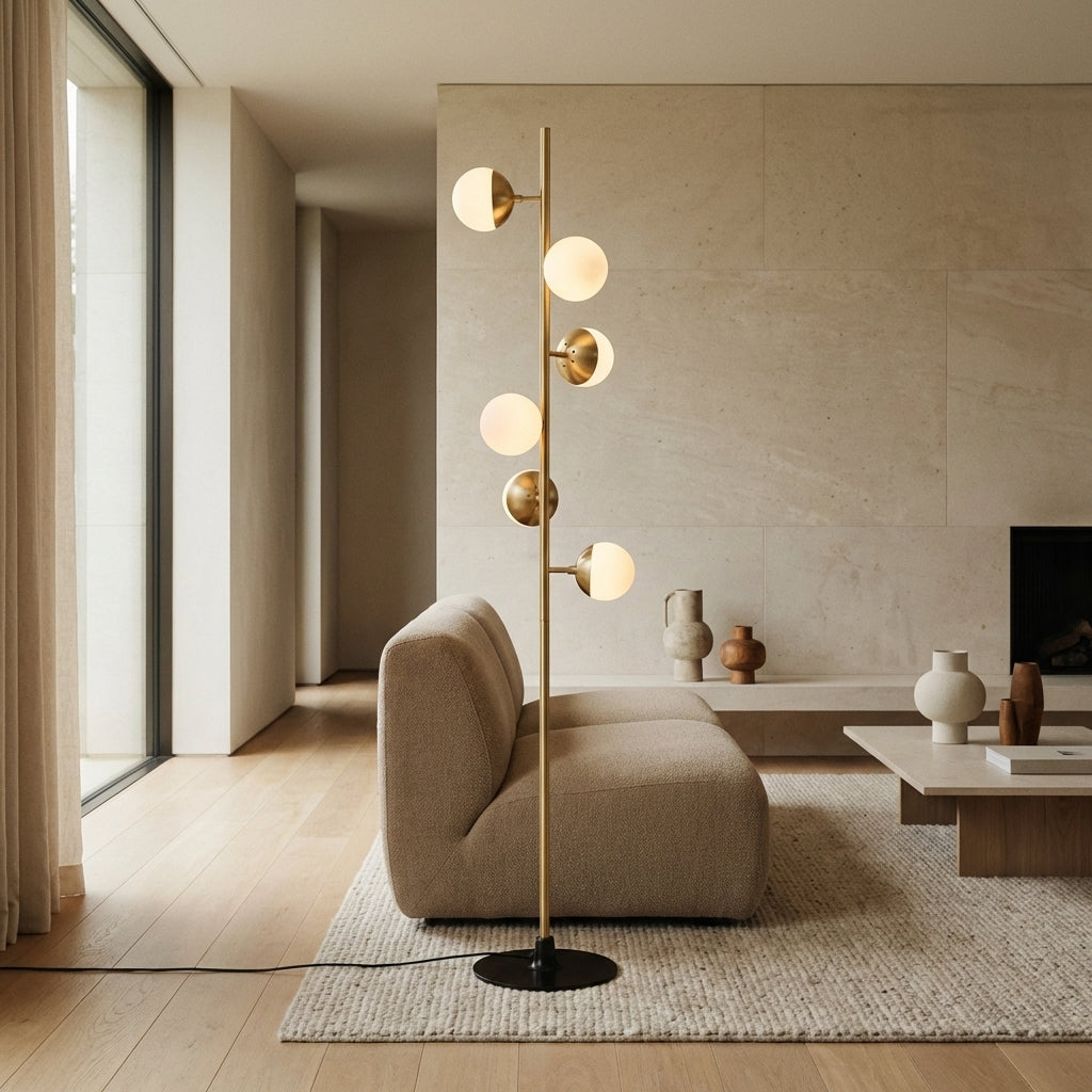Spiral Globe Floor Lamp