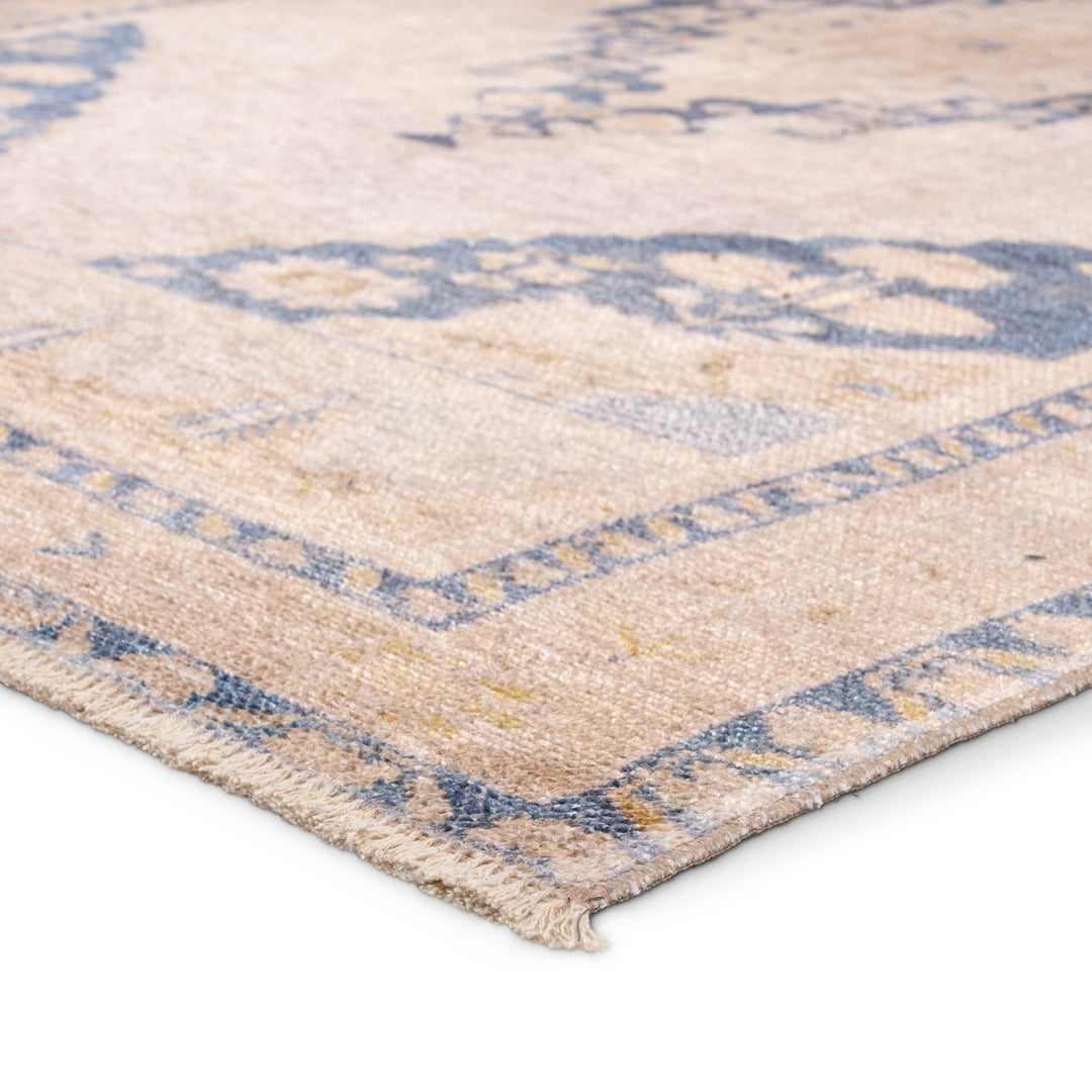 Vibe Debolo Medallion Tan/Blue Area Rug (6'X9' Rectangle)