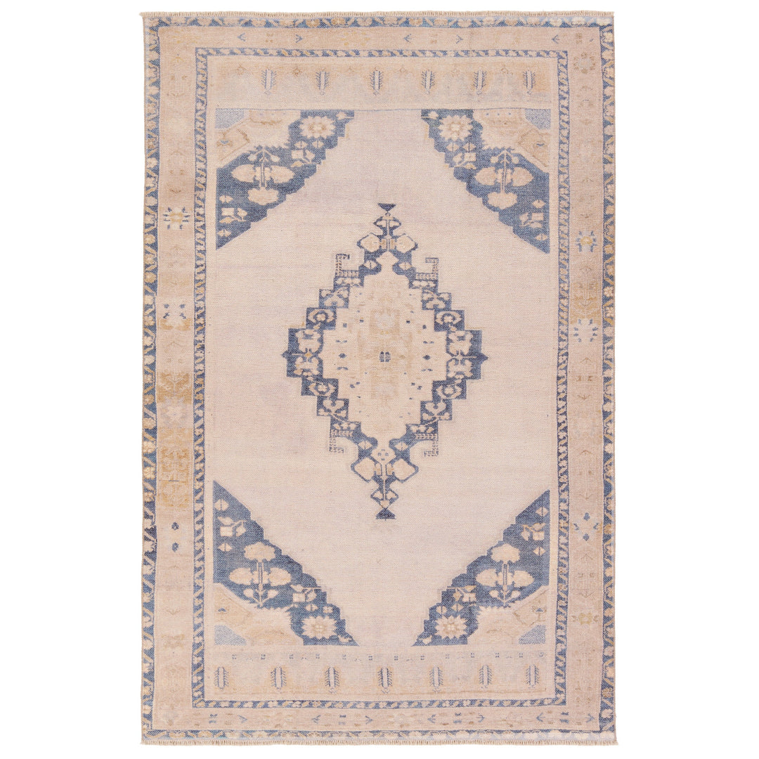 Vibe Debolo Medallion Tan/Blue Area Rug (6'X9' Rectangle)