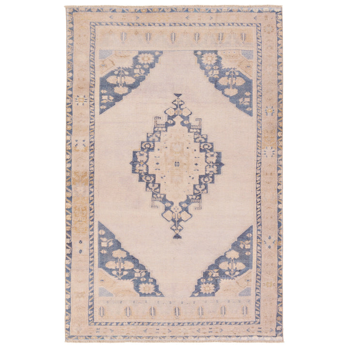 Vibe Debolo Medallion Tan/Blue Area Rug (6'X9' Rectangle)