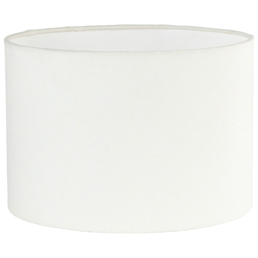 Dolomia Genuine Marble Base And Linen Textured Fabric Shade Table Lamp — White