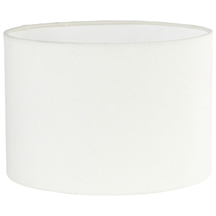 Dolomia Genuine Marble Base And Linen Textured Fabric Shade Table Lamp — White