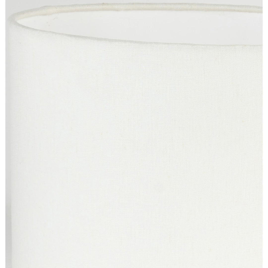 Dolomia Genuine Marble Base And Linen Textured Fabric Shade Table Lamp — White