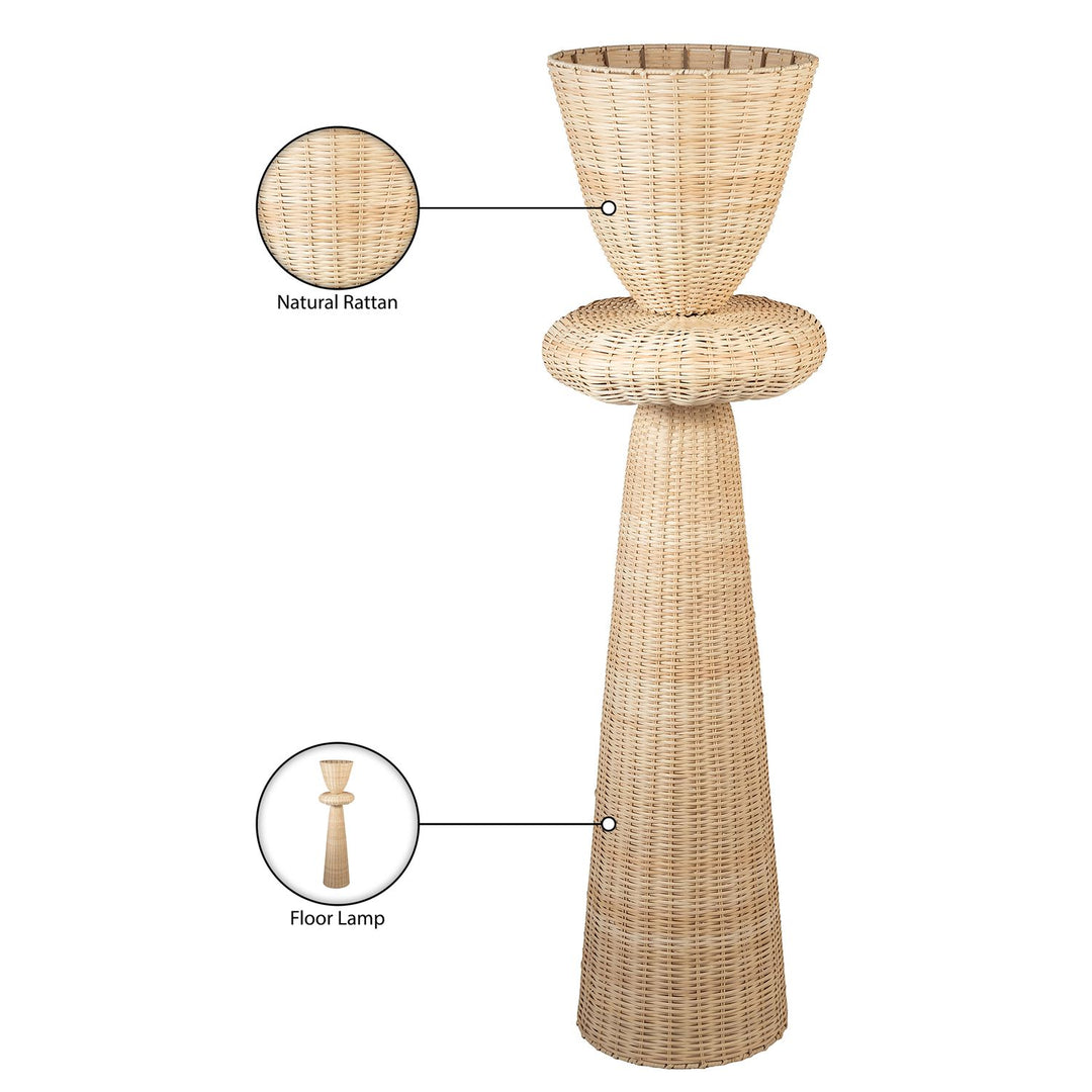 Kindred Rattan Floor Lamp — Natural