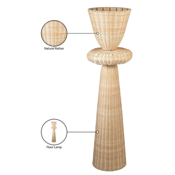 Kindred Rattan Floor Lamp — Natural