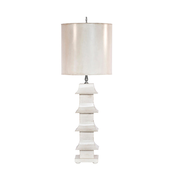 Table Lamps Pagoda Slim Tole Table Lamp - Cream