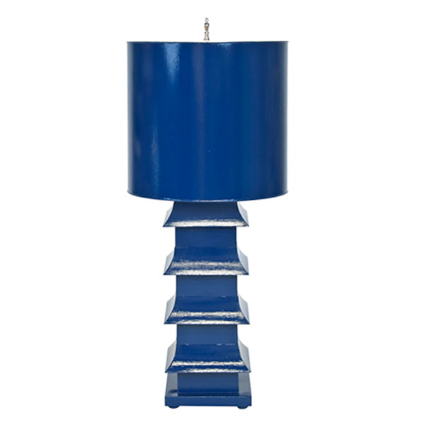 Table Lamps Pagoda Large Tole Table Lamp - Navy
