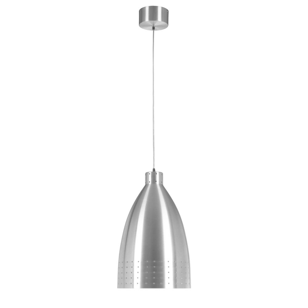 Perforated Bullet Shade Pendant Lamp - Brushed Aluminum - Large