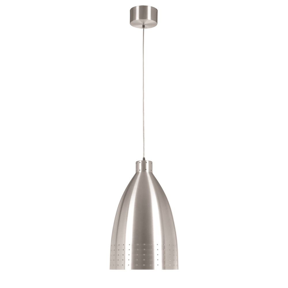 Perforated Bullet Shade Pendant Lamp - Brushed Aluminum - Large