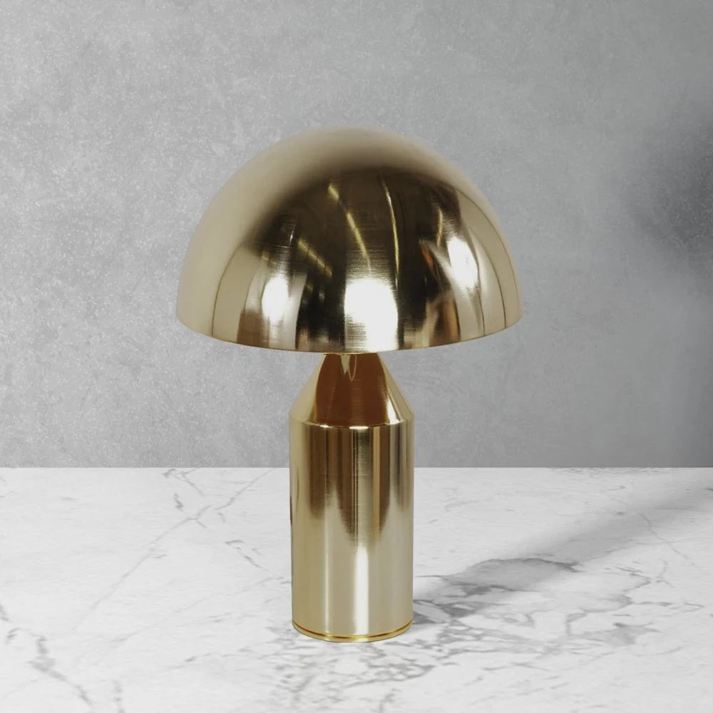 Mushroom Dome Table Lamp - Brass - Set of 2