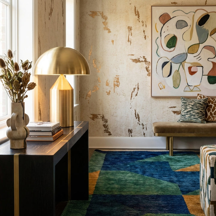 Mushroom Dome Table Lamp - Brass