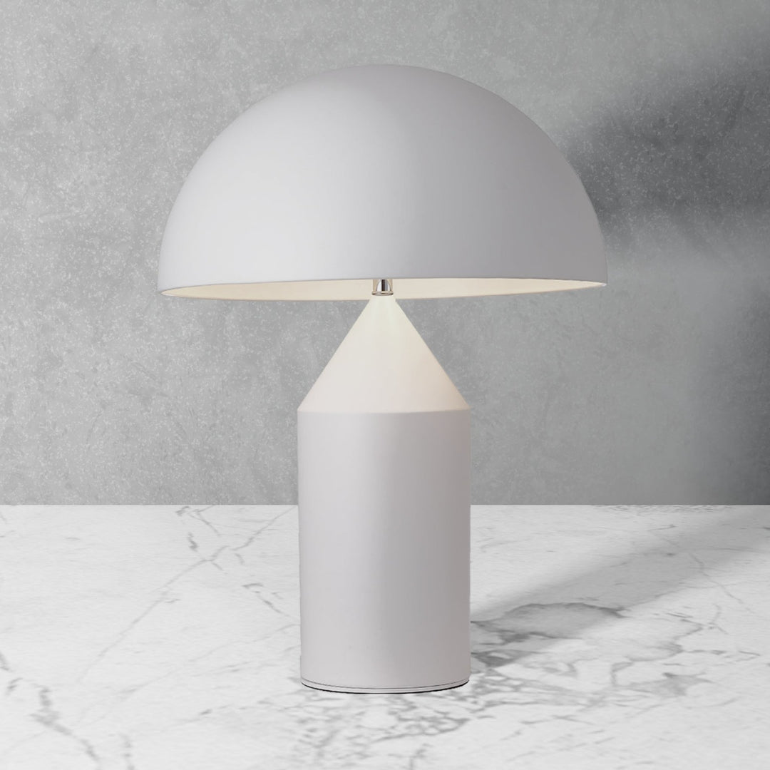 Mid Century Mushroom Table Lamp-France & Son-LN3037WHTS-Table LampsSmall - Glass-1-France and Son