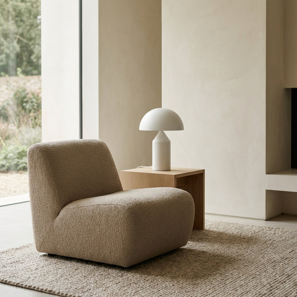 Mushroom Table Lamp - White