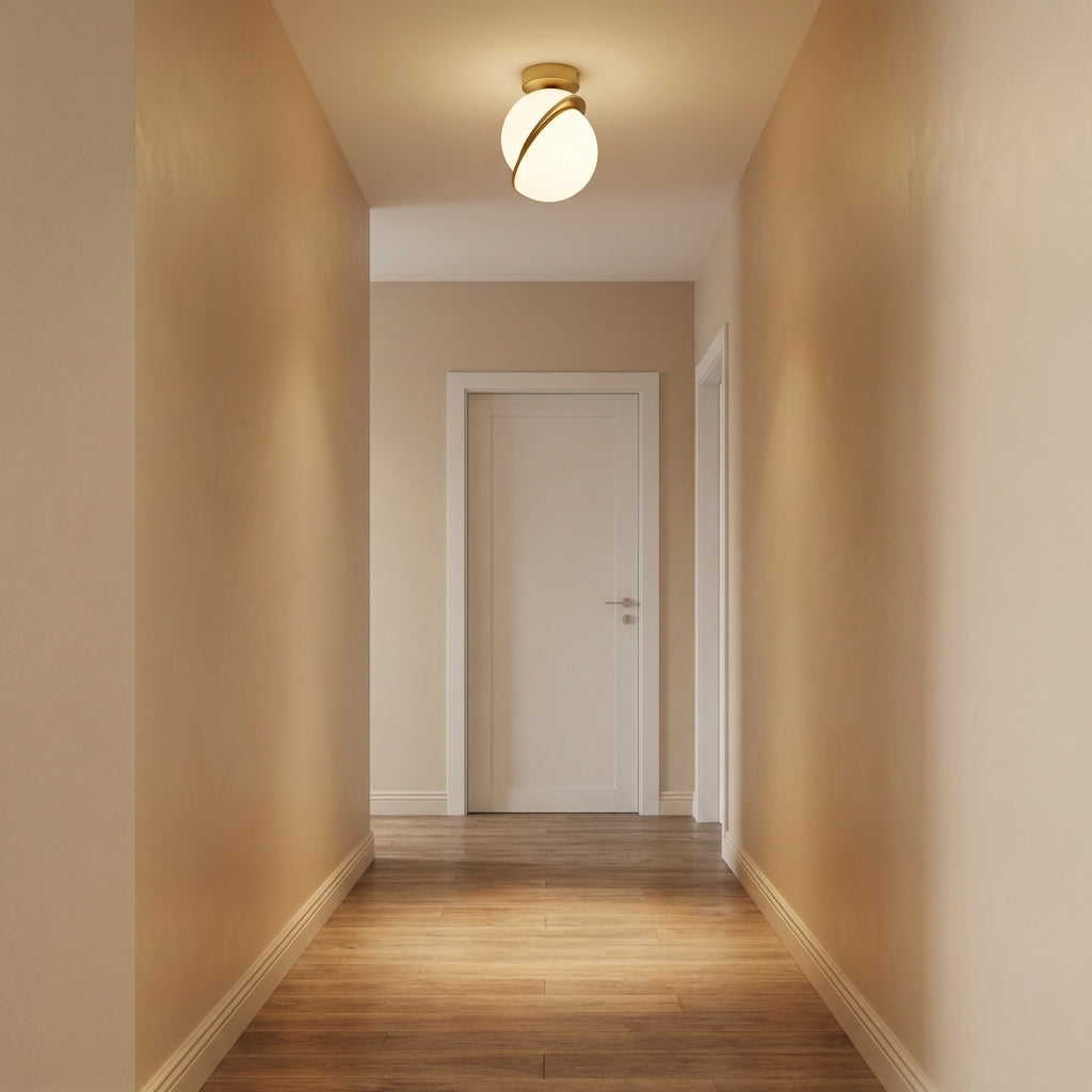 Sliced Globe Flush Mount