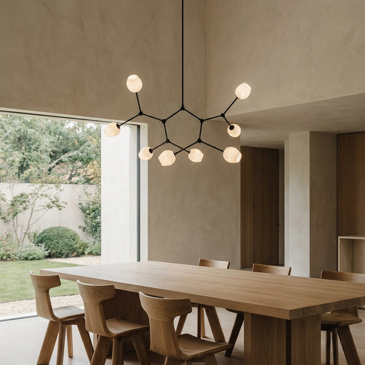 Molecule Branching Chandelier with 8 Globes