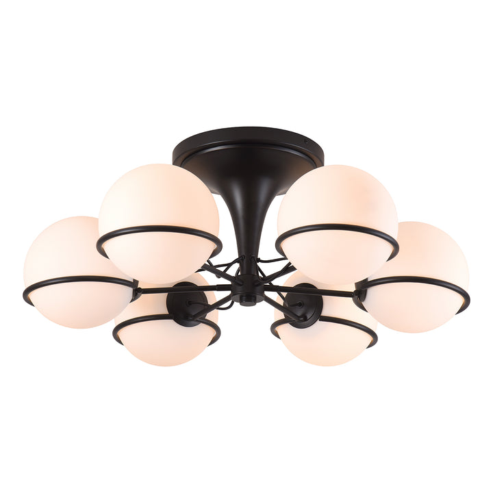 Sarfatti Atomic 6 Globe Flush Mount