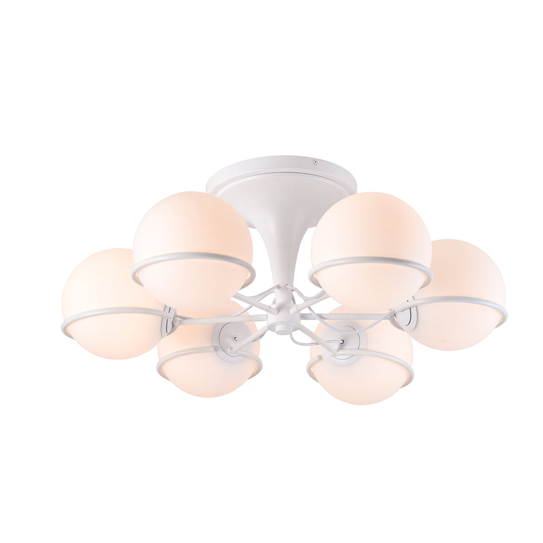 Sarfatti Atomic 6 Globe Flush Mount