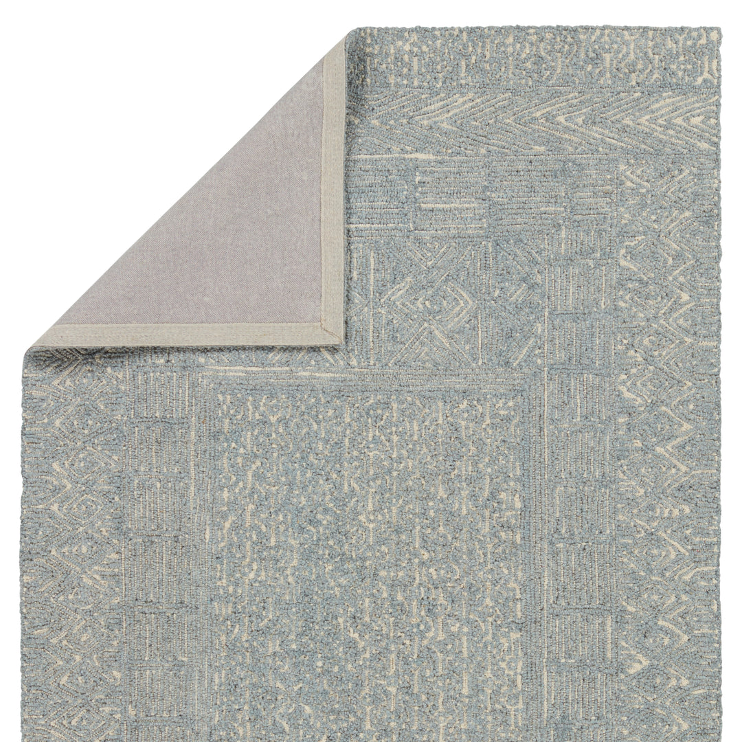 Jaipur Living Viatte Handmade Geometric Blue/ Cream Area Rug (9'X12')