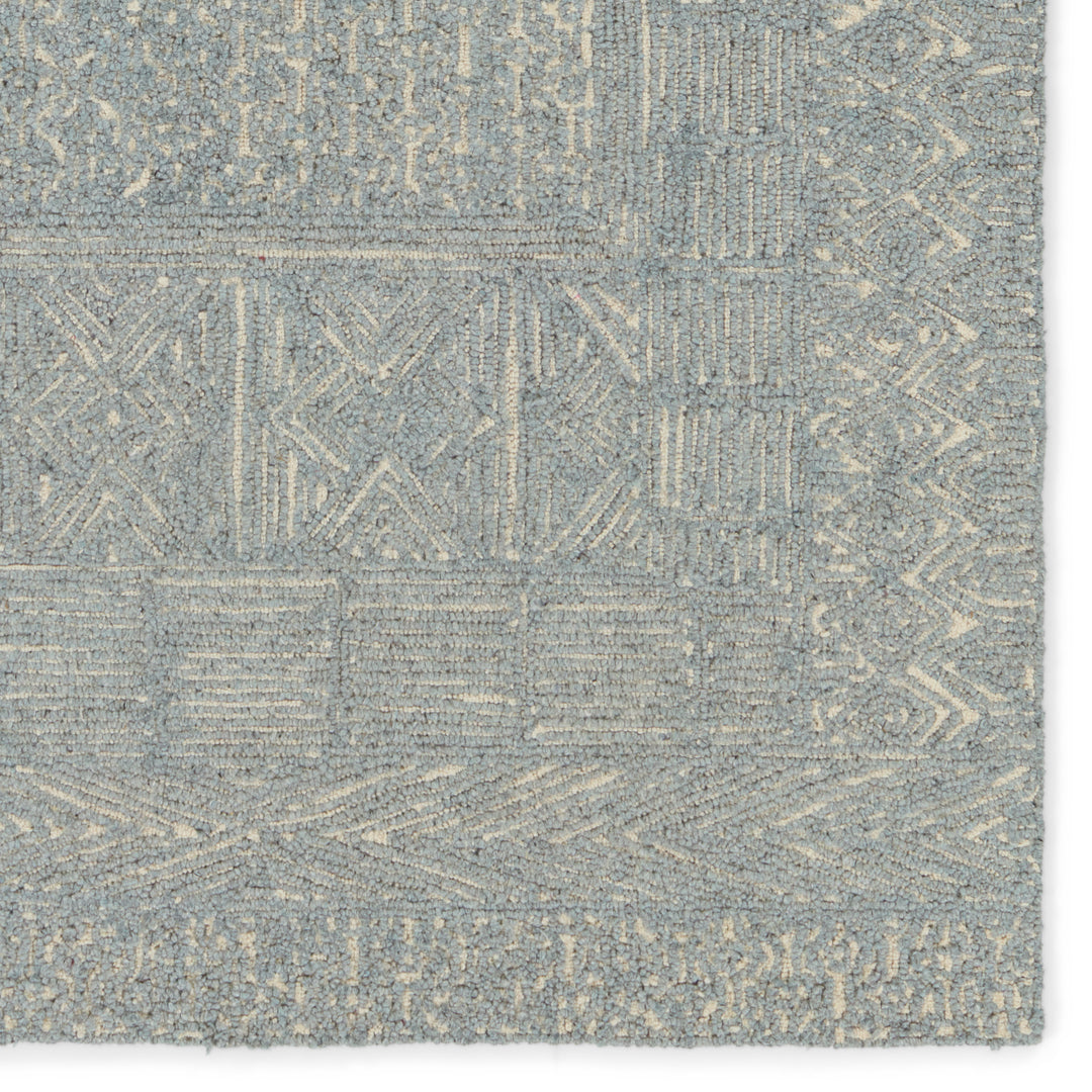 Jaipur Living Viatte Handmade Geometric Blue/ Cream Area Rug (9'X12')