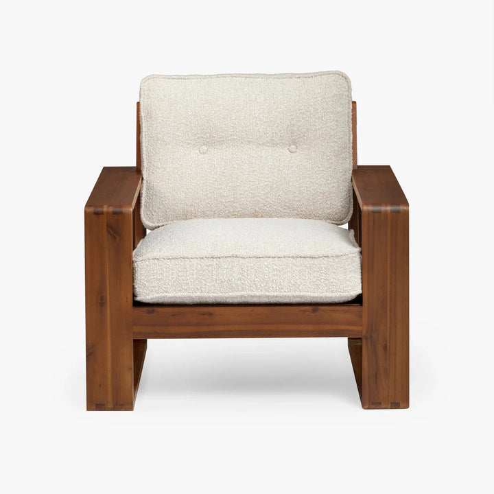 Stretton Lounge Chair - Acacia/Boucle