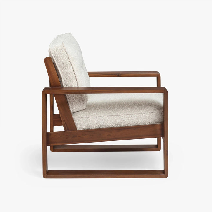 Stretton Lounge Chair - Acacia/Boucle