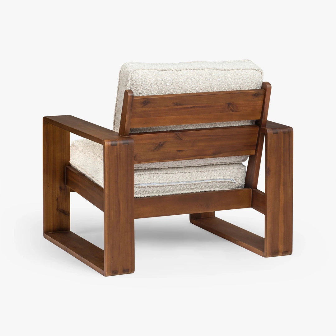 Stretton Lounge Chair - Acacia/Boucle