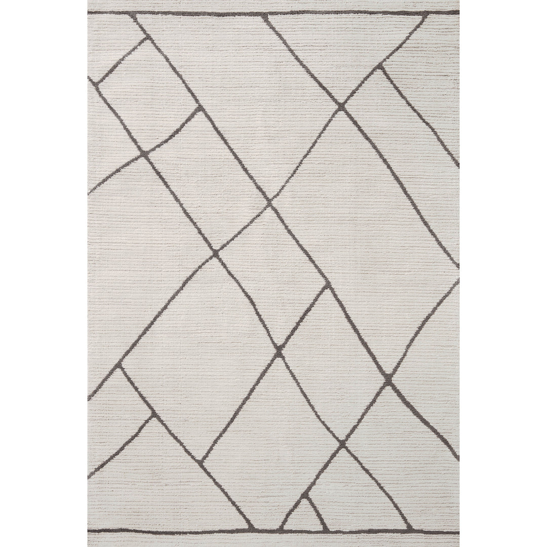 Magnolia Home By Joanna Gaines x Loloi Logan Ivory / Charcoal 18" x 18" Sample Rug