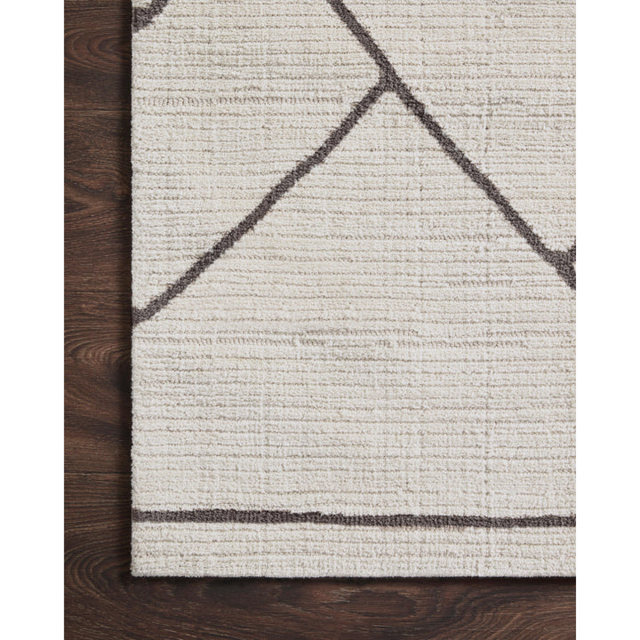 Magnolia Home By Joanna Gaines x Loloi Logan Ivory / Charcoal 18" x 18" Sample Rug