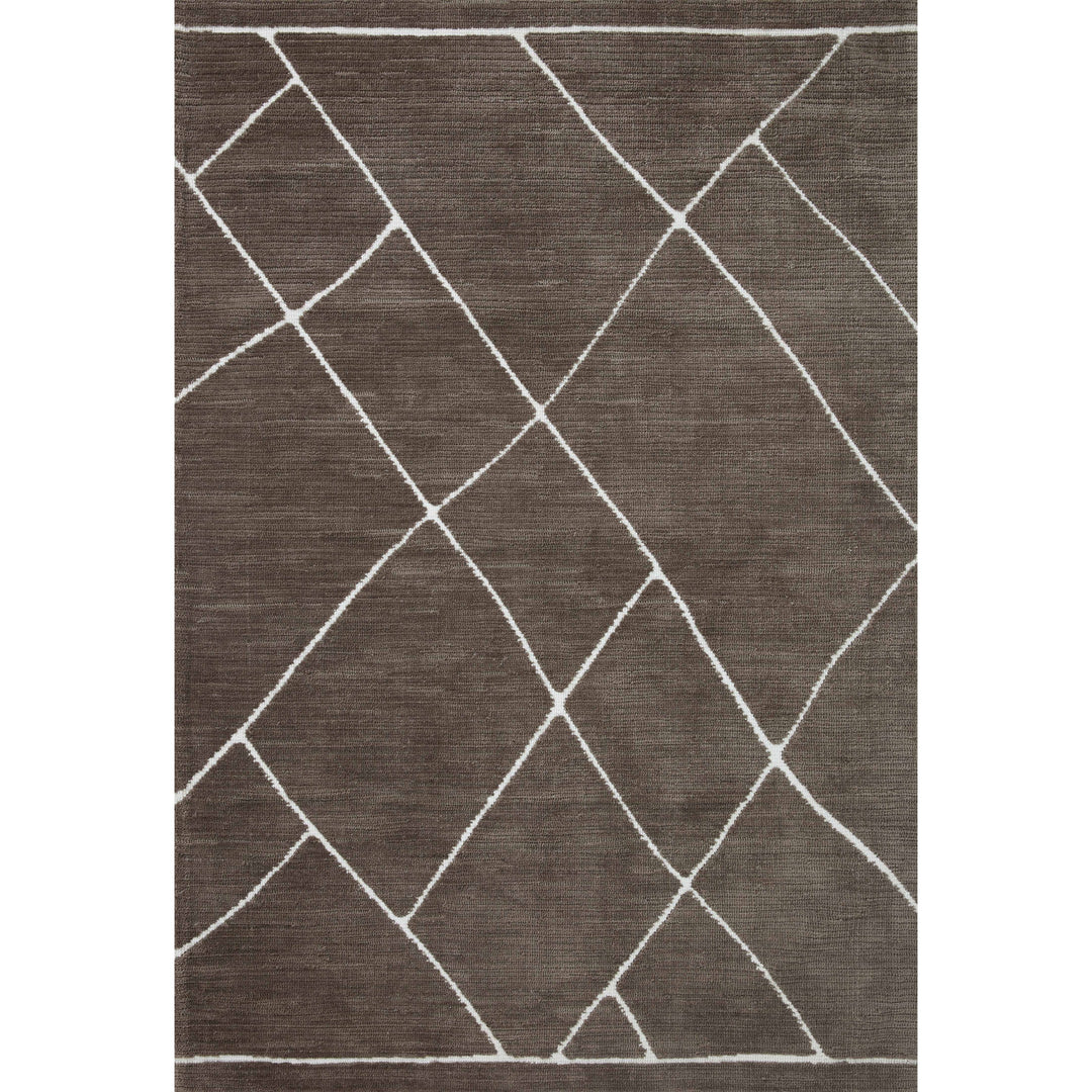 Magnolia Home By Joanna Gaines x Loloi Logan Mocha / White 2'-6" x 7'-6" Runner Rug