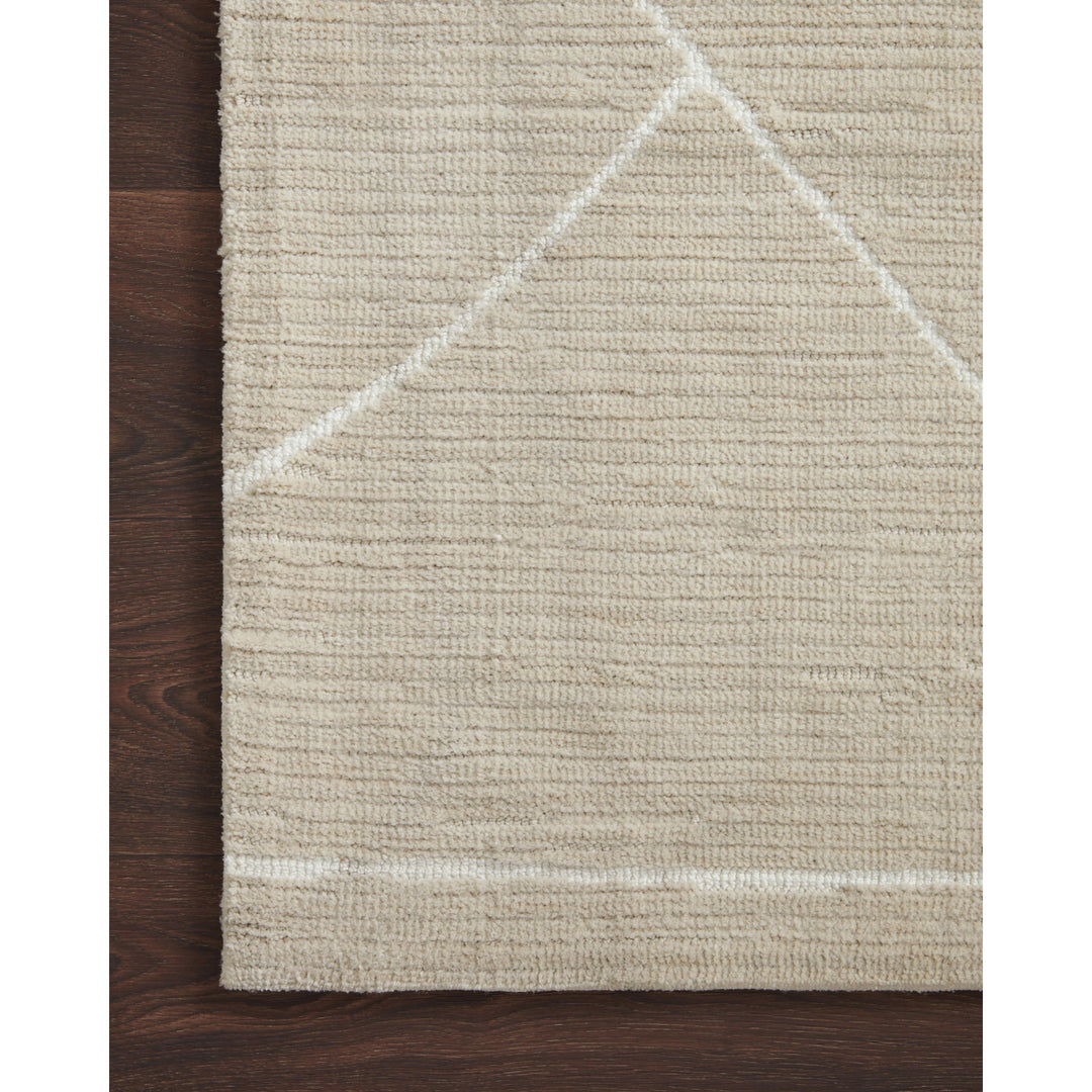 Magnolia Home By Joanna Gaines x Loloi Logan Oatmeal / White 18" x 18" Sample Rug