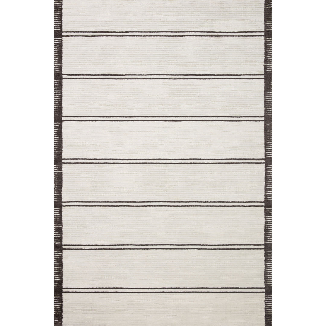 Magnolia Home By Joanna Gaines x Loloi Logan White / Mocha 2'-3" x 3'-9" Accent Rug