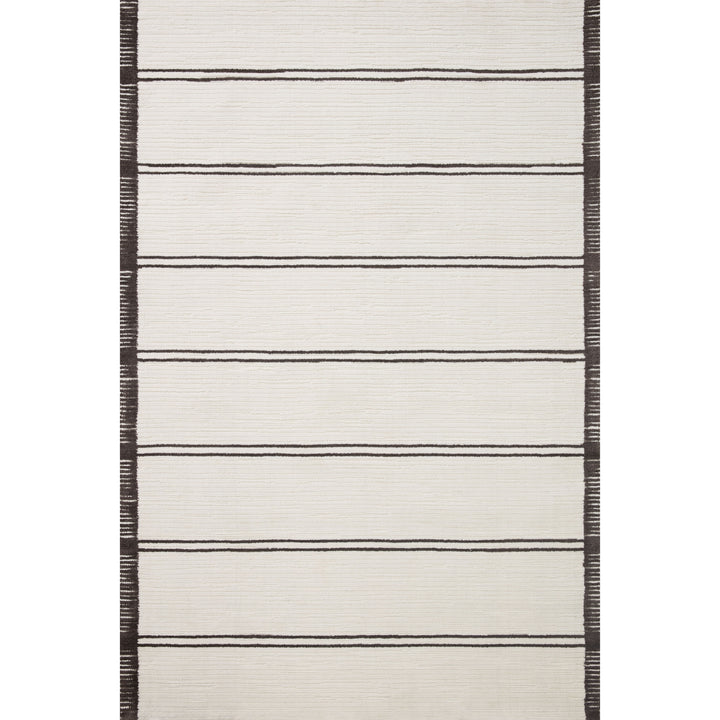 Magnolia Home By Joanna Gaines x Loloi Logan White / Mocha 2'-3" x 3'-9" Accent Rug