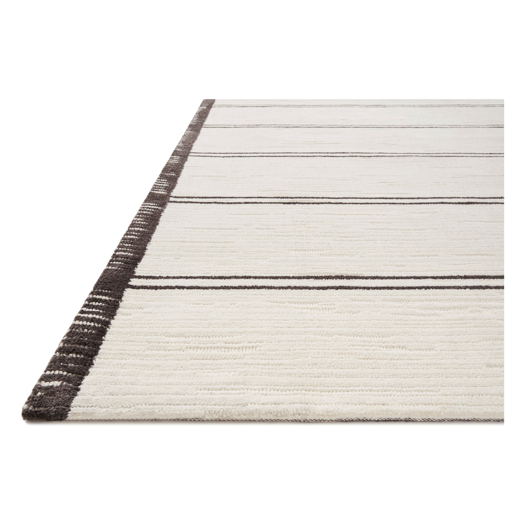 Magnolia Home By Joanna Gaines x Loloi Logan White / Mocha 5'-0" x 7'-6" Area Rug