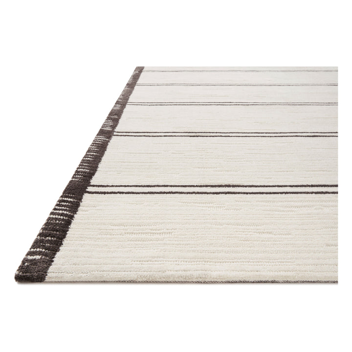 Magnolia Home By Joanna Gaines x Loloi Logan White / Mocha 5'-0" x 7'-6" Area Rug