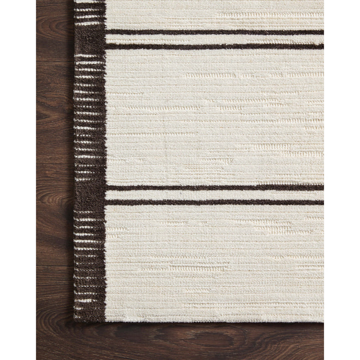 Magnolia Home By Joanna Gaines x Loloi Logan White / Mocha 5'-0" x 7'-6" Area Rug