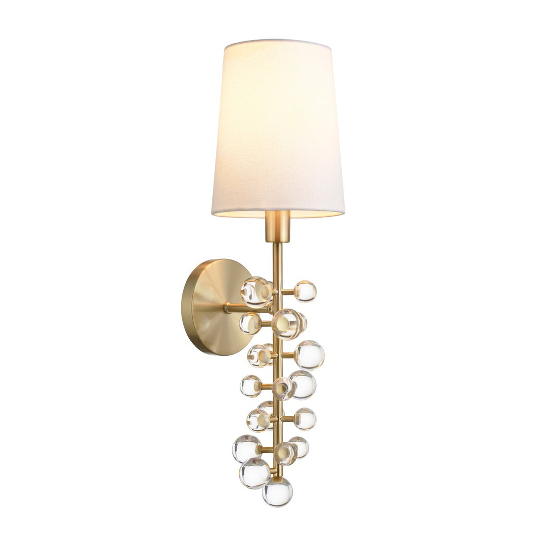 Lottie - Acrylic Bubble Sconce In Antique Brass