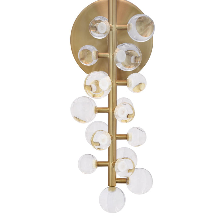 Lottie - Acrylic Bubble Sconce In Antique Brass