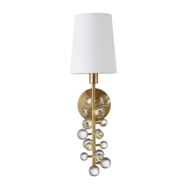 Lottie - Acrylic Bubble Sconce In Antique Brass