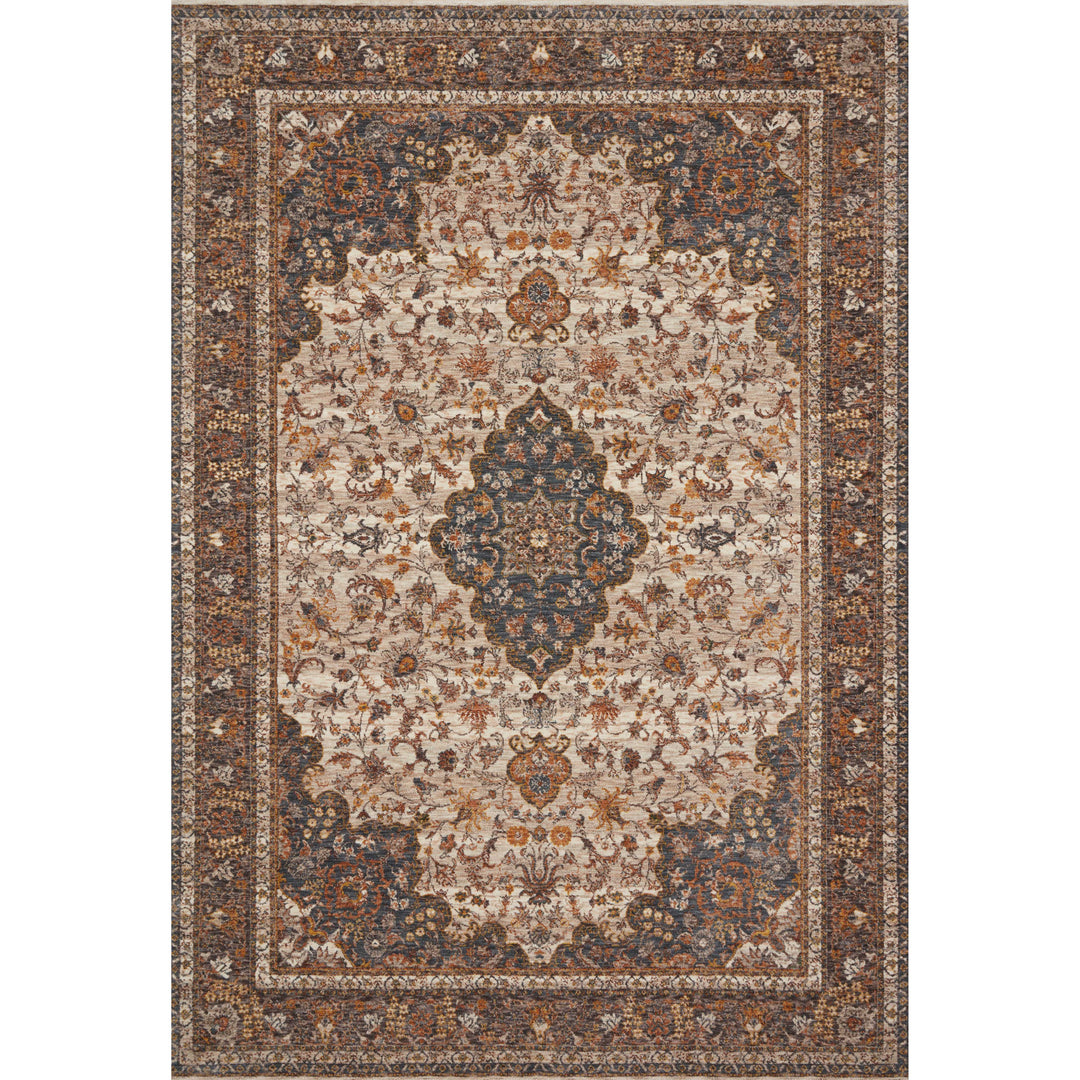 Loloi Lourdes Natural / Ocean 2'-7" x 7'-9" Runner Rug