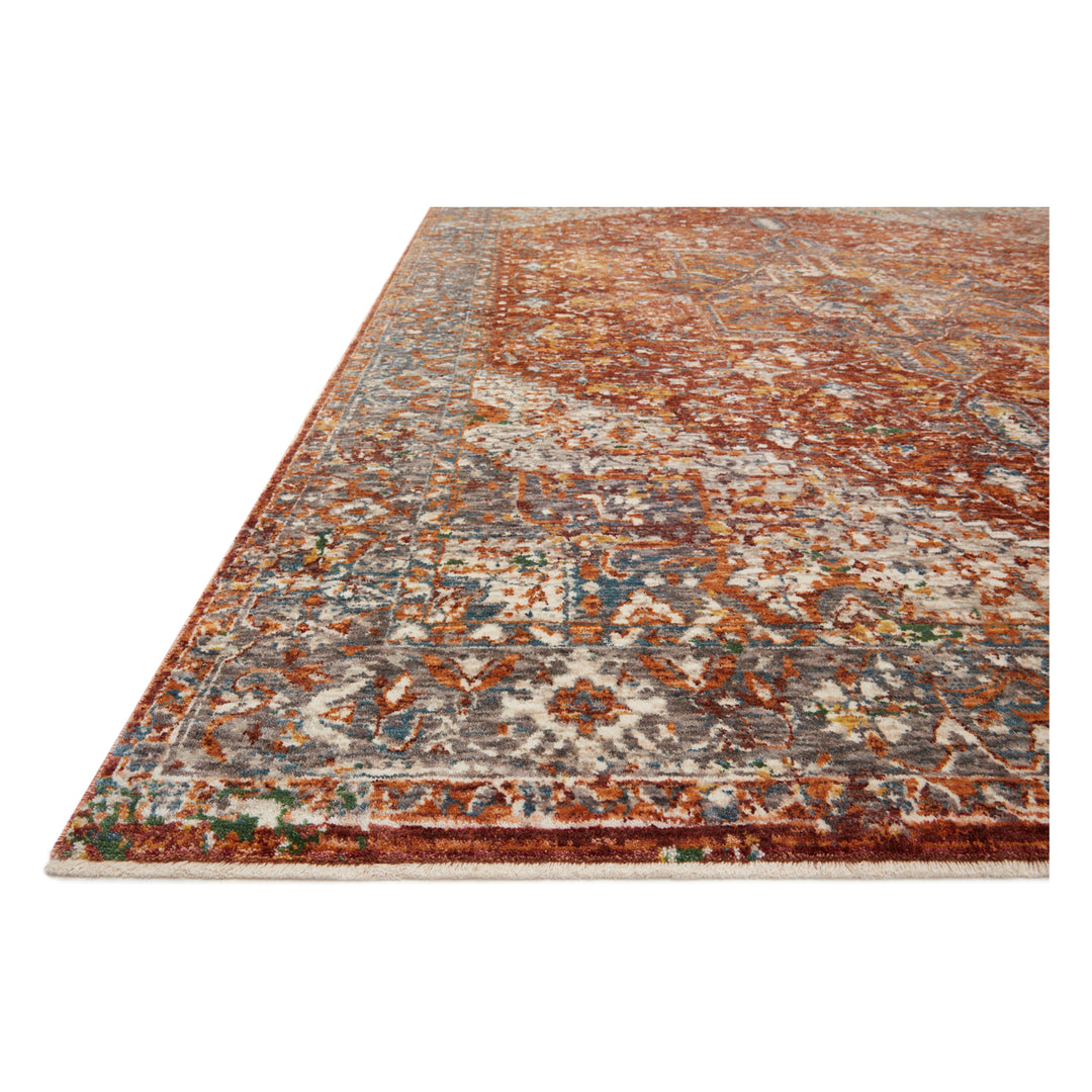 Loloi Lourdes Rust / Multi 18" x 18" Sample Rug