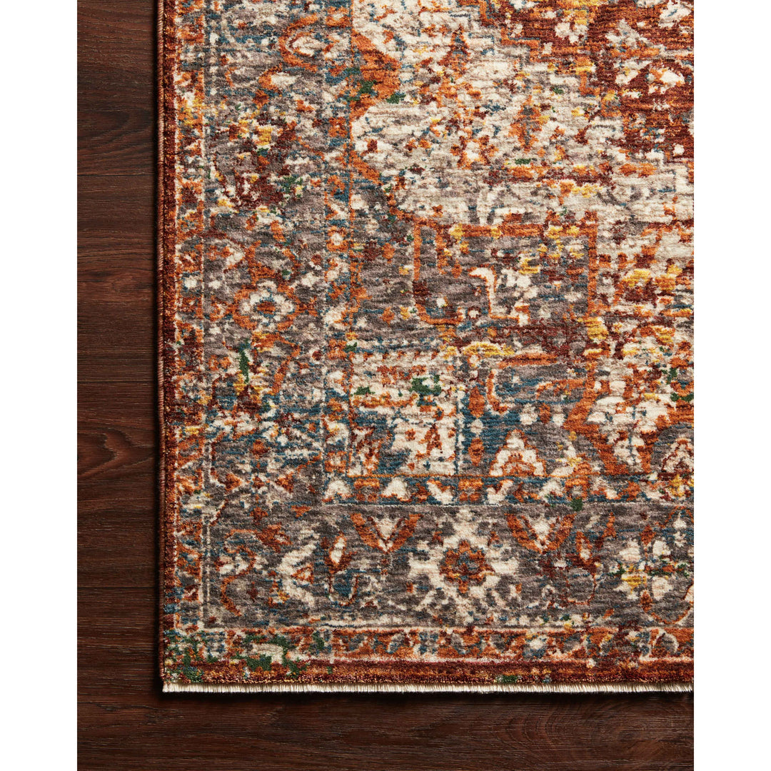 Loloi Lourdes Rust / Multi 18" x 18" Sample Rug