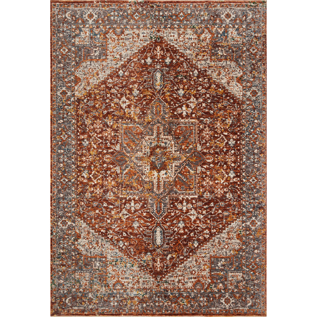 Loloi Lourdes Rust / Multi 2'-7" x 7'-9" Runner Rug