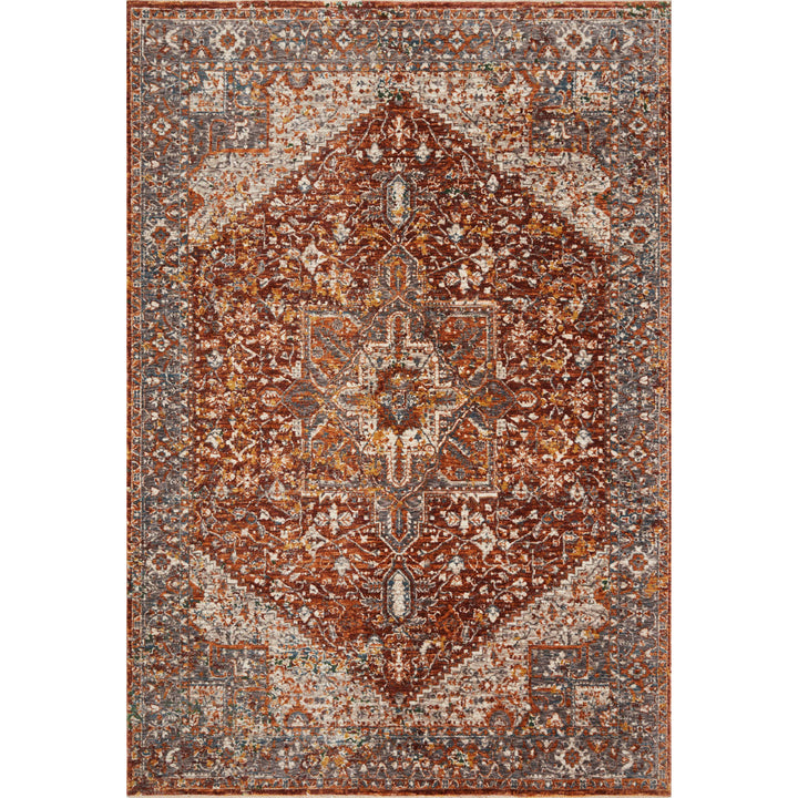 Loloi Lourdes Rust / Multi 2'-7" x 7'-9" Runner Rug